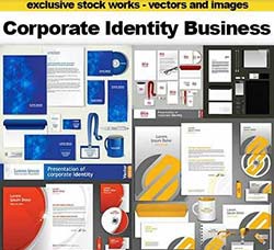 14套企业品牌形象识别(办公文具类)：Corporate Identity Business Set, 14x EPS